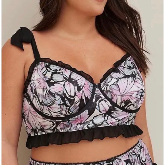 ๐ Satin Ruffle High Rise Thong Panty Set 1 1X 14 16 NWT Torrid New! - Picture 2 of 10